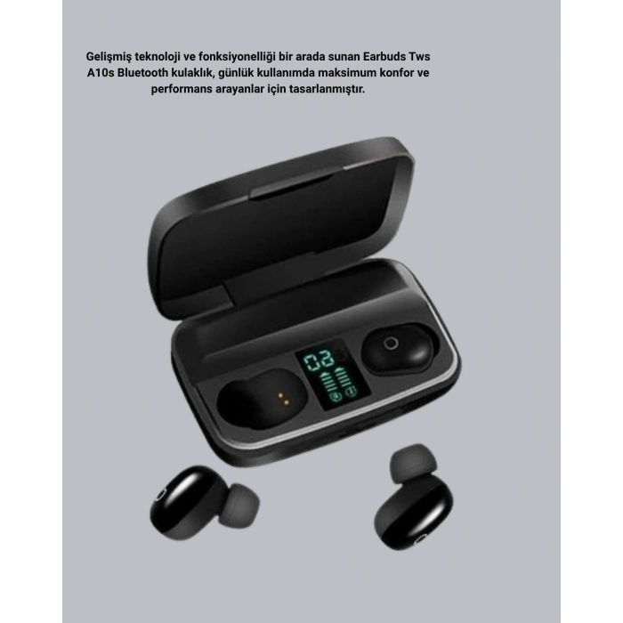 Tws A10s Bluetooth 5.0 Kulaklık Powerbank Şarj Kutulu Mini Tasarım