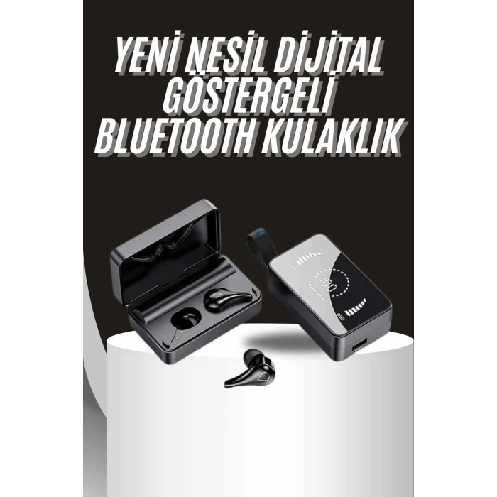 Tws Bluetooth Kulaklık Aynalı Kulaklık Dijital Göstergeli Dokunmatik Kontrol
