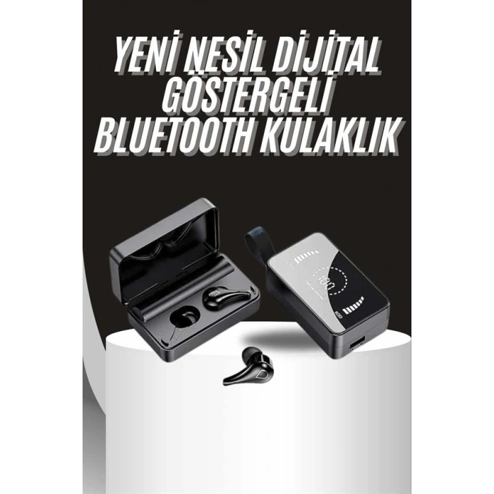 Tws Bluetooth Kulaklık Aynalı Kulaklık Dijital Göstergeli Dokunmatik Kontrol