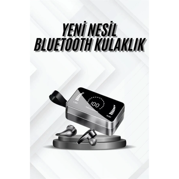 Tws Bluetooth Kulaklık Kablosuz Uzun Pil Ömrü Dijital Göstergeli Powerbank