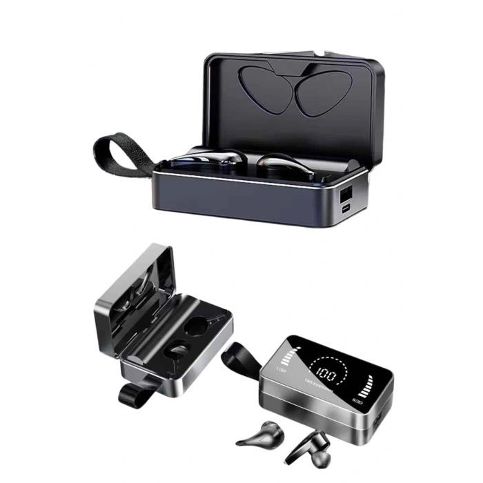 Tws Bluetooth Kulaklık Kablosuz Uzun Pil Ömrü Dijital Göstergeli Powerbank