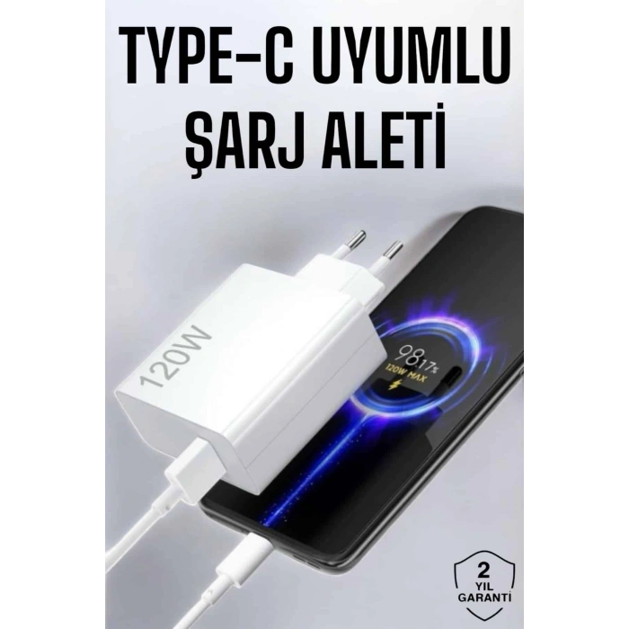 Type-c 120w Şarj Aleti Hızlı Şarj Turbo
