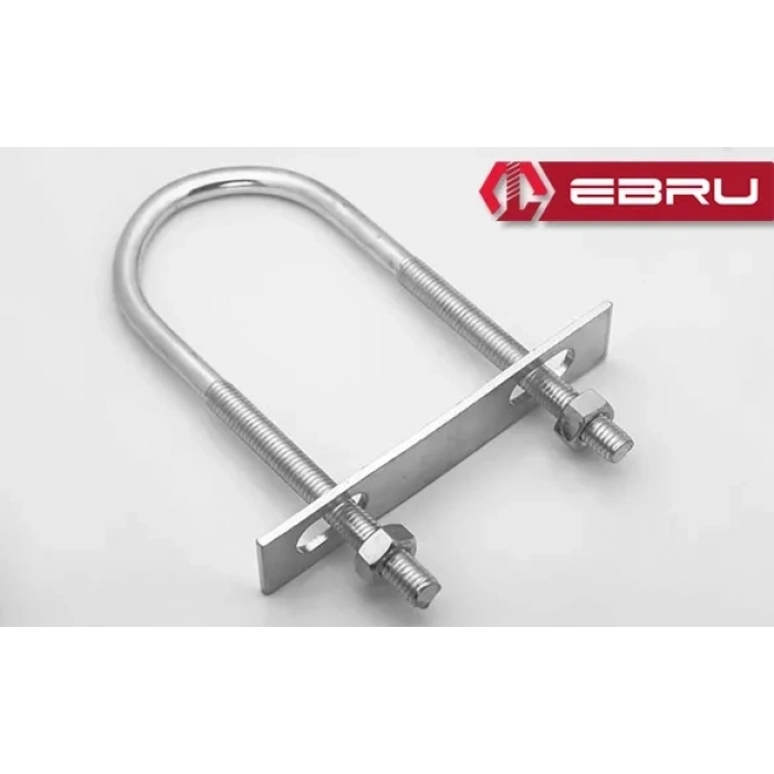 U Civata, Karşılık Demiri + Somunlu - M10x60 - 2 Set