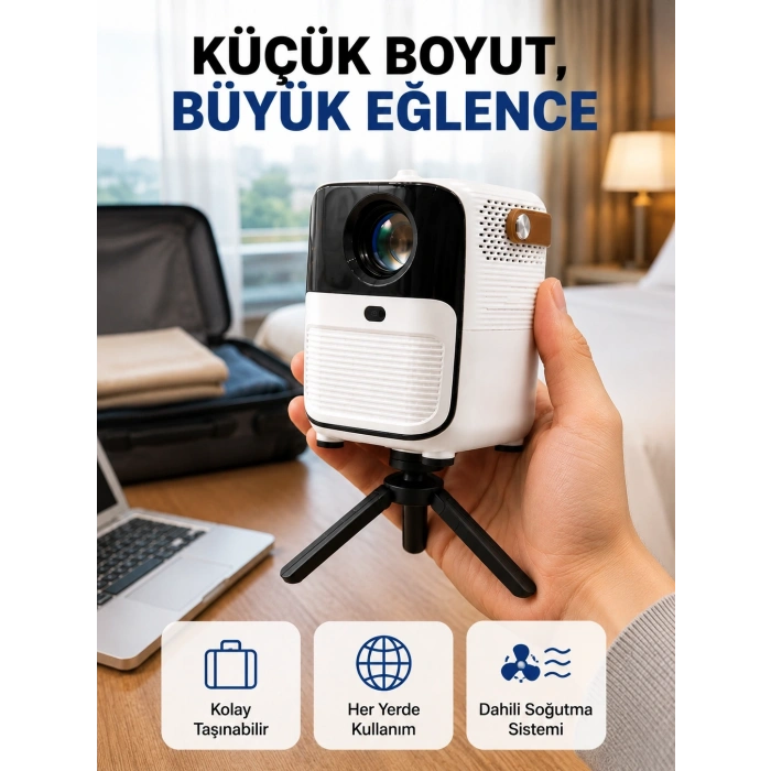 Ultra Hd Çözünürlüklü Taşınabilir Projektör – 1920x1080 Piksel Görüntü Kalitesi Yeni Nesil