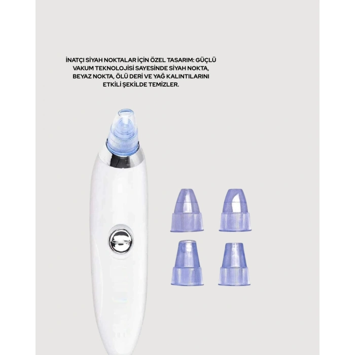 Usb Destekli 4 Başlıklı Siyah Nokta Vakum Cihazı – Gözenek Temizleyici Ve Cilt Yenileyici Bakım Aleti