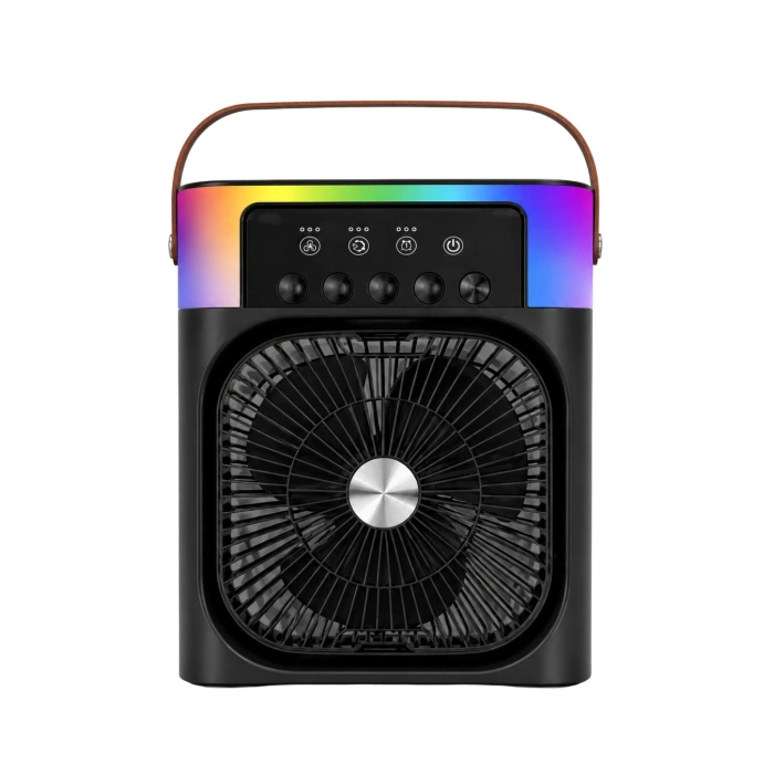 Usb Şarjlı Masaüstü Sprey Fan Taşınabilir Serinletici Rgb Işıklı Mini Klima