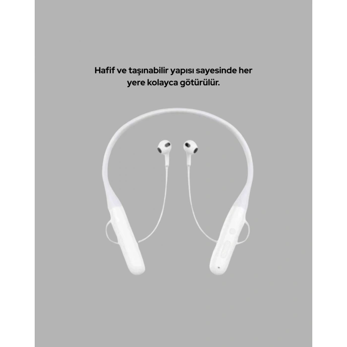 Usb Şarjlı Uzun Ömürlü Boyun Askılı Bluetooth Kulaklık