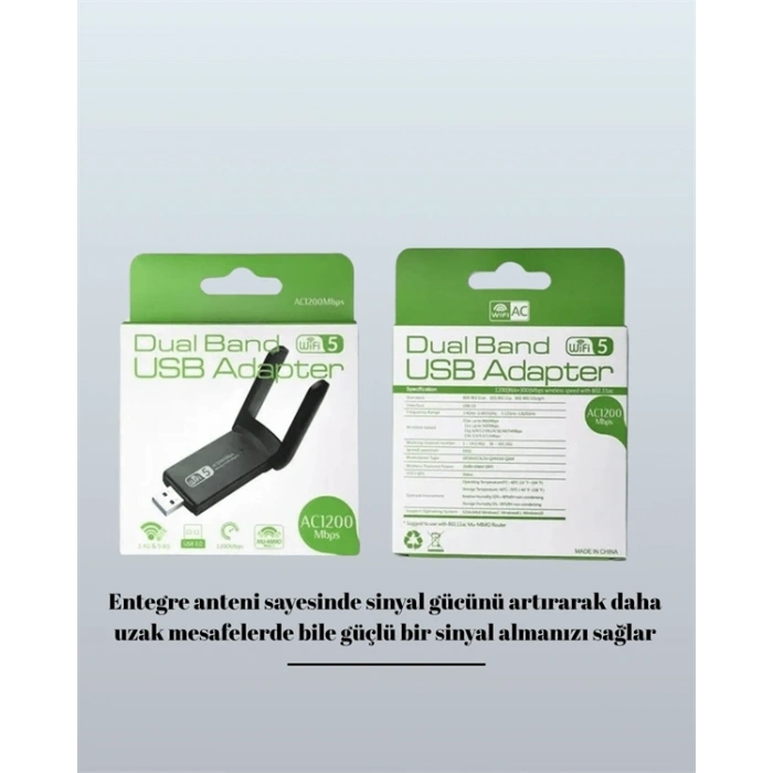 Usb Wifi Adaptör – 1200 Mbps Hız