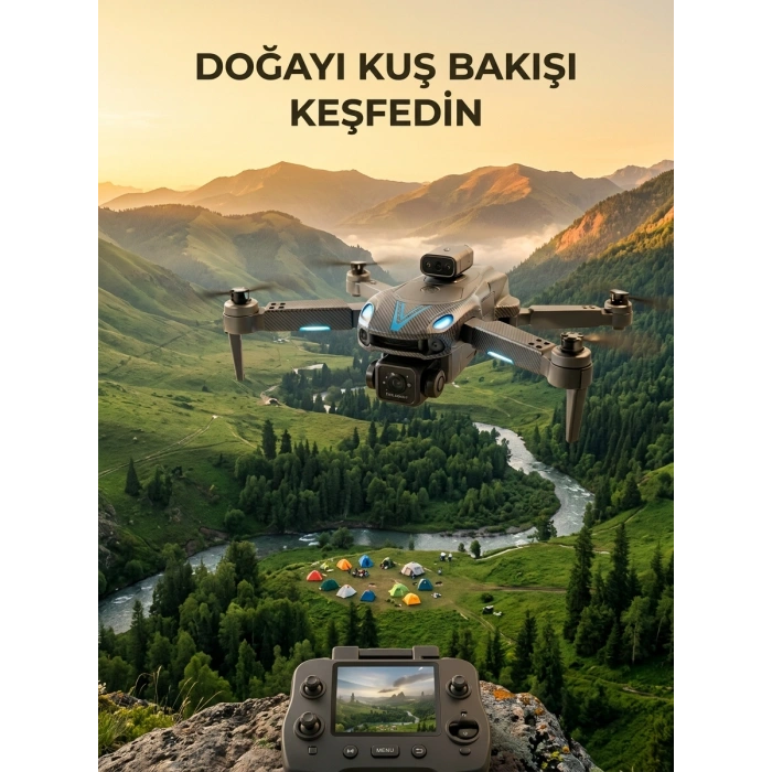 Uzaktan Kumandalı Çift Kameralı Hobi Ve Fotoğraf Droneu