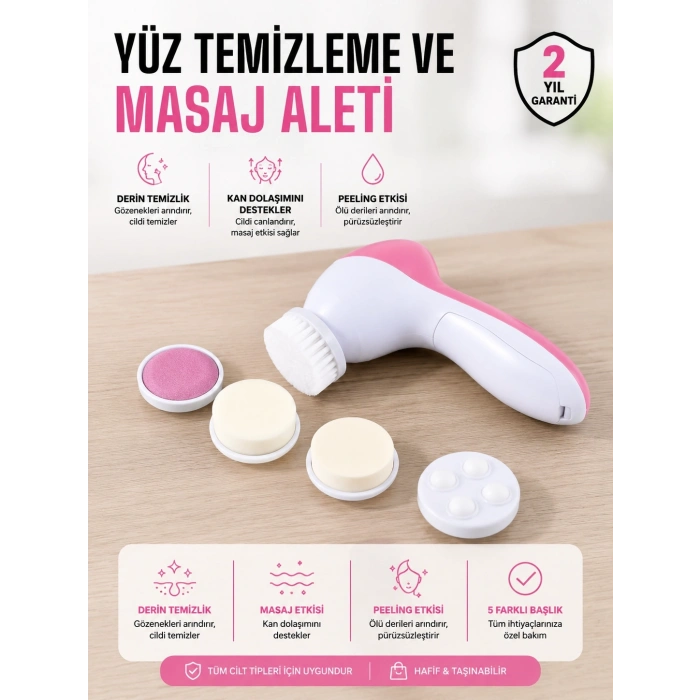 Uzun Pil Ömrü Ve Etkili Sonuçlar Sunan 5 Fonksiyonlu Cilt Bakım Cihazı