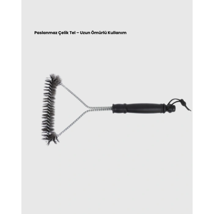 Uzun Saplı Paslanmaz Çelik Izgara Temizlik Fırçası