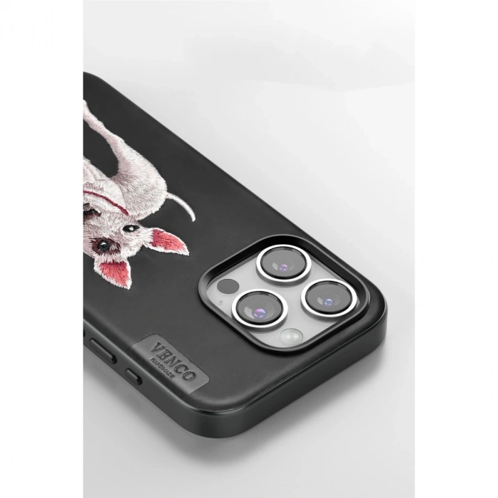Venco Apple İphone 14 Pro Max Perma Desenli Kapak - Kahverengi