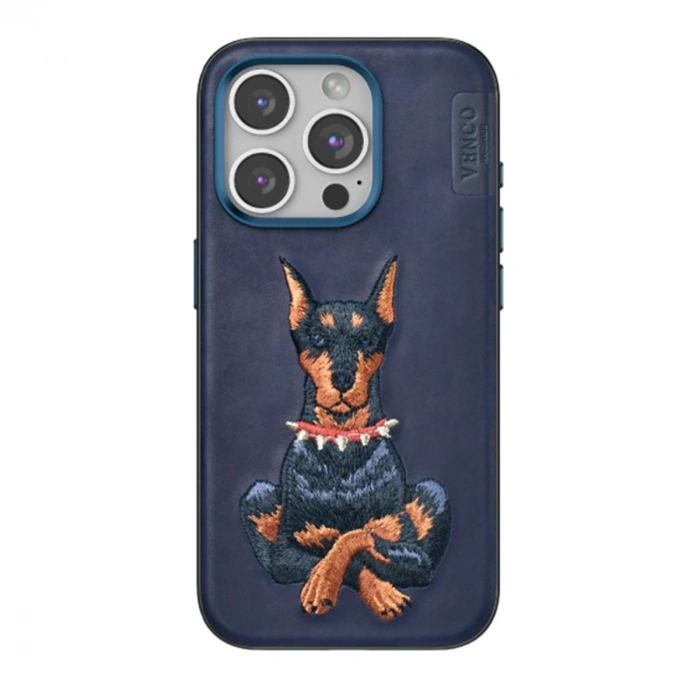 Venco Apple İphone 15 Pro Max Perma Desenli Kapak - Lacivert