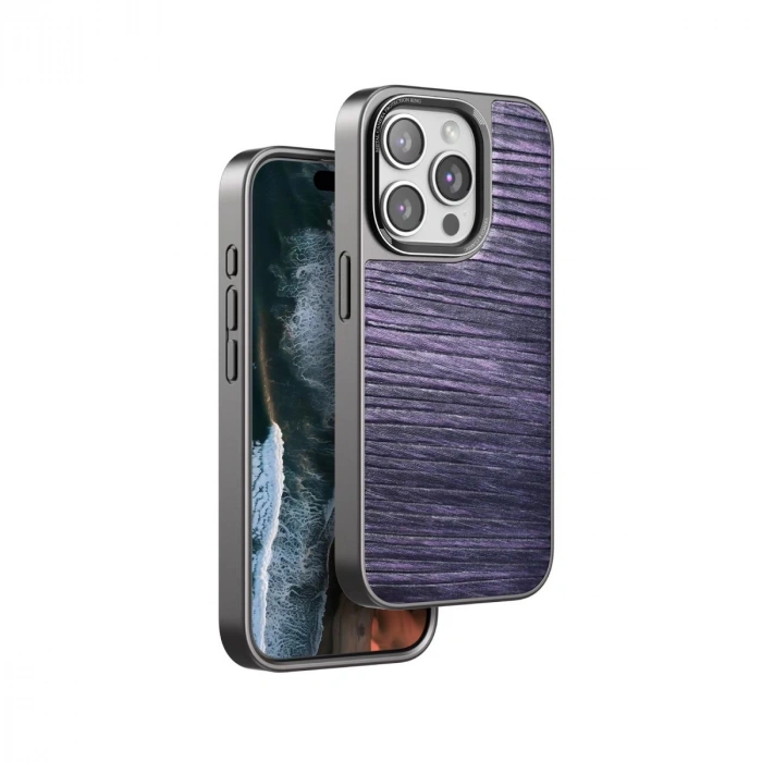 Venco Apple İphone 15 Pro Wave Kapak - Derin Mor