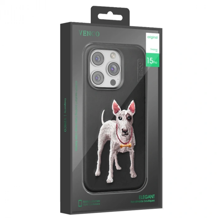 Venco Apple İphone 16 Pro Max Perma Desenli Kapak - Siyah