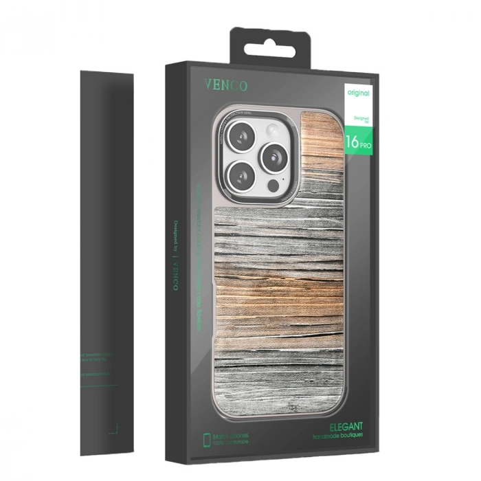 Venco Apple İphone 16 Pro Max Wave Kapak - Koyu Kahve