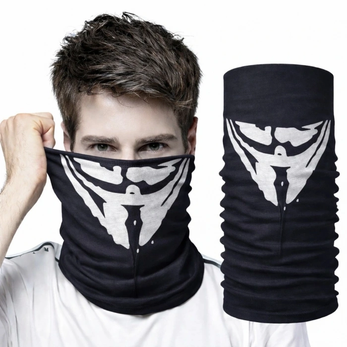 Vendetta Maskesi Desenli Baf Bandana – Çok Amaçlı Yüz Boyunluk Bandana 4 No