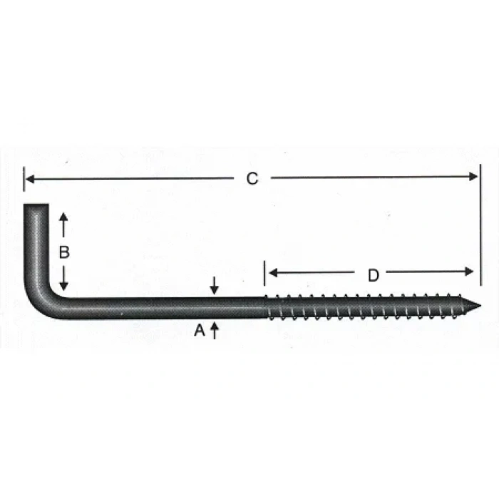 Vidalı Korniş Çivi No:5 - 4x50 - 10 Adet