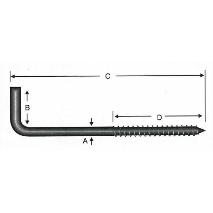 Vidalı Korniş Çivi No:8 - 4x80 - 10 Adet
