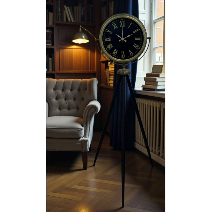 Vintage Roma Rakamlı Modern Tripod Ayaklı Saat