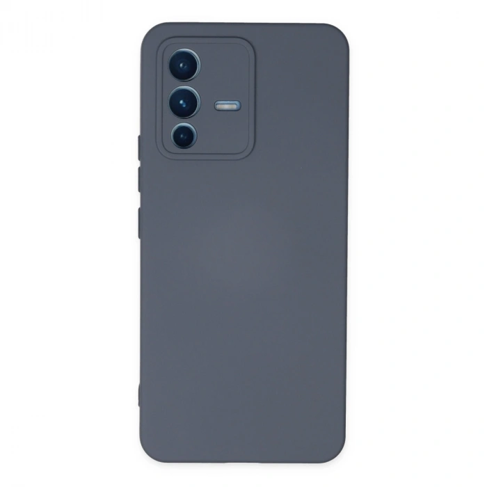 Vivo V23 5g Kılıf Nano İçi Kadife Silikon - Gri