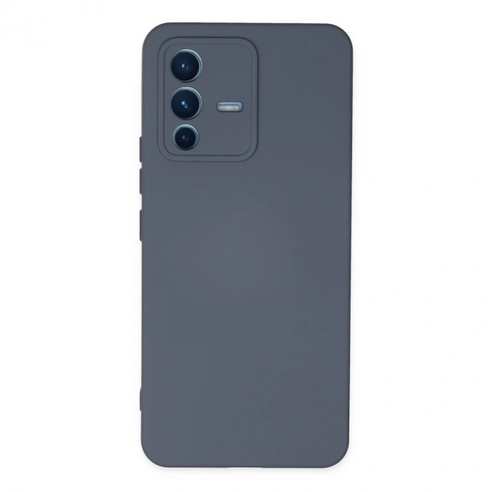 Vivo V23 5g Kılıf Nano İçi Kadife Silikon - Gri