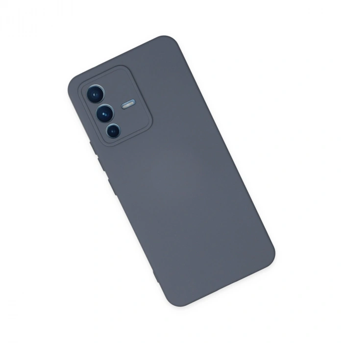Vivo V23 5g Kılıf Nano İçi Kadife Silikon - Gri