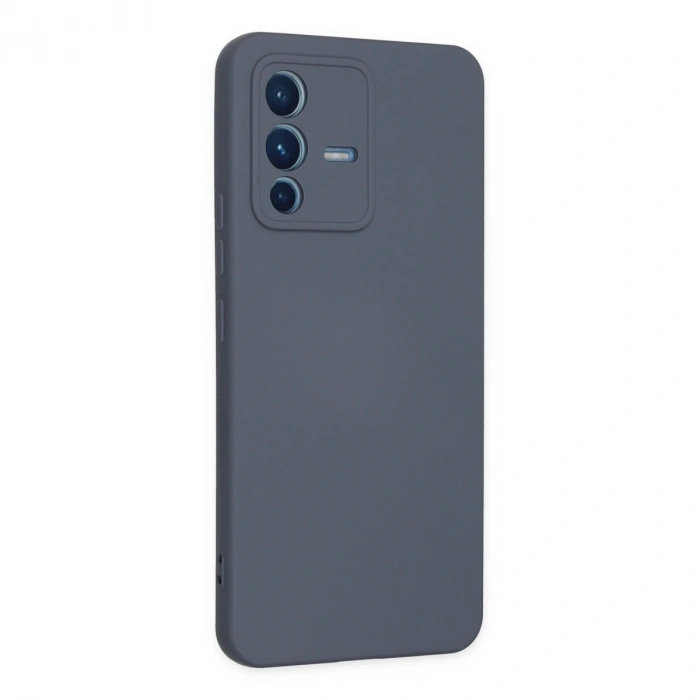 Vivo V23 5g Kılıf Nano İçi Kadife Silikon - Gri