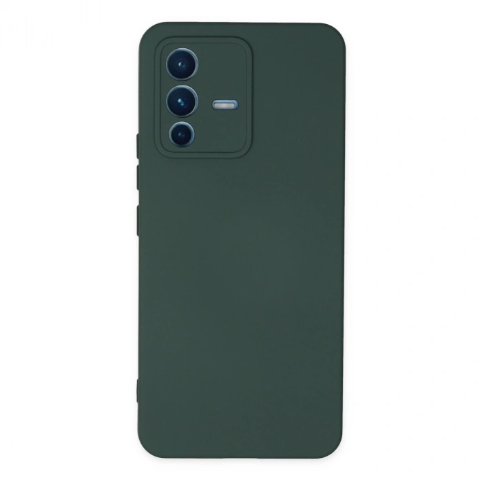 Vivo V23 5g Kılıf Nano İçi Kadife Silikon - Koyu Yeşil