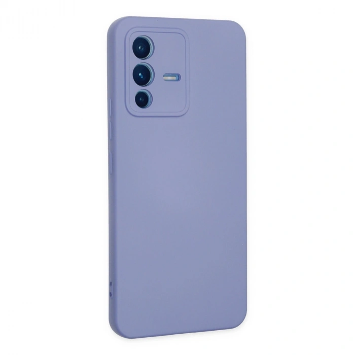 Vivo V23 5g Kılıf Nano İçi Kadife Silikon - Lila