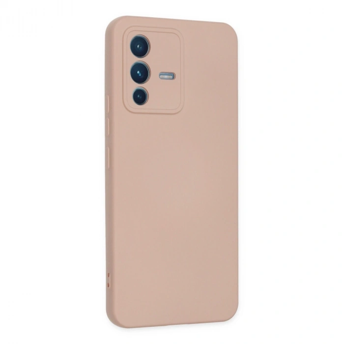 Vivo V23 5g Kılıf Nano İçi Kadife Silikon - Pudra