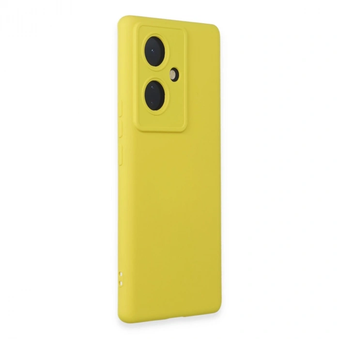 Vivo V29 Lite Kılıf Nano İçi Kadife Silikon - Sarı