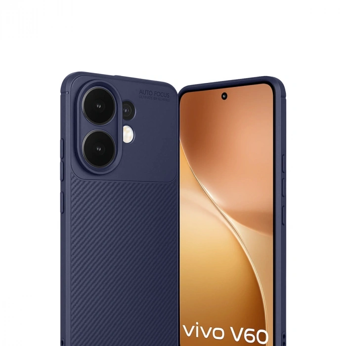 Vivo V60 5g Auto Focus Karbon Kapak - Lacivert