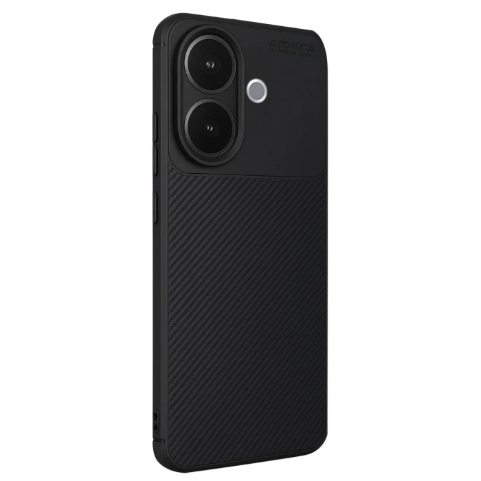 Vivo V60 Lite Auto Focus Karbon Kapak - Siyah