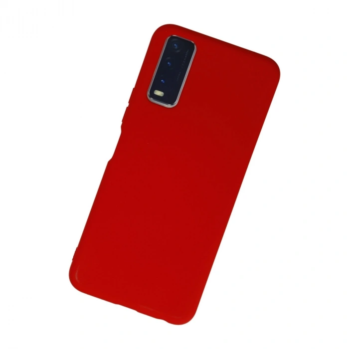 Vivo Y11s Kılıf Nano İçi Kadife Silikon - Kırmızı