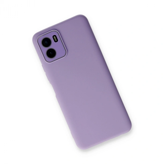 Vivo Y15s Kılıf Lansman Glass Kapak - Lila