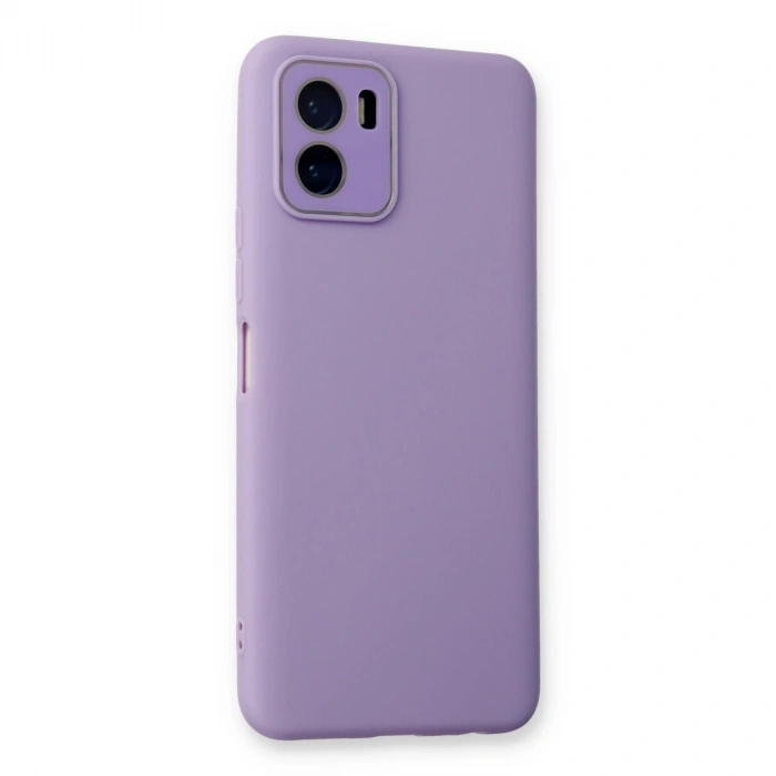 Vivo Y15s Kılıf Lansman Glass Kapak - Lila