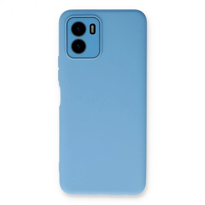 Vivo Y15s Kılıf Lansman Glass Kapak - Mavi