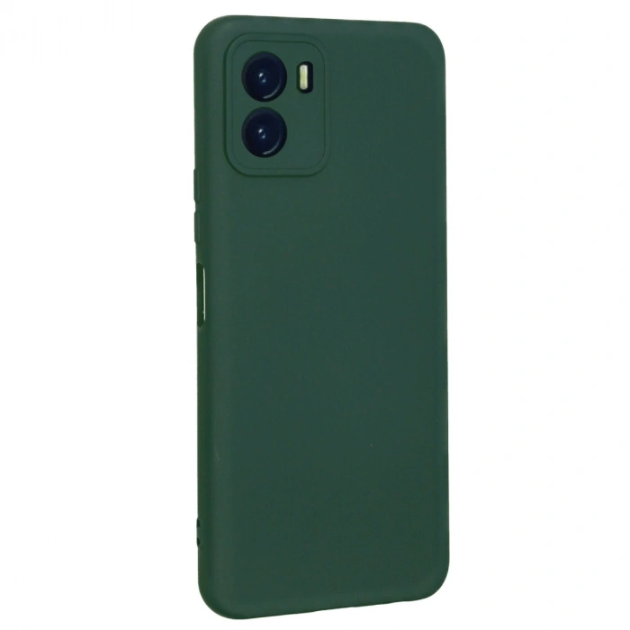 Vivo Y15s Kılıf Nano İçi Kadife Silikon - Koyu Yeşil