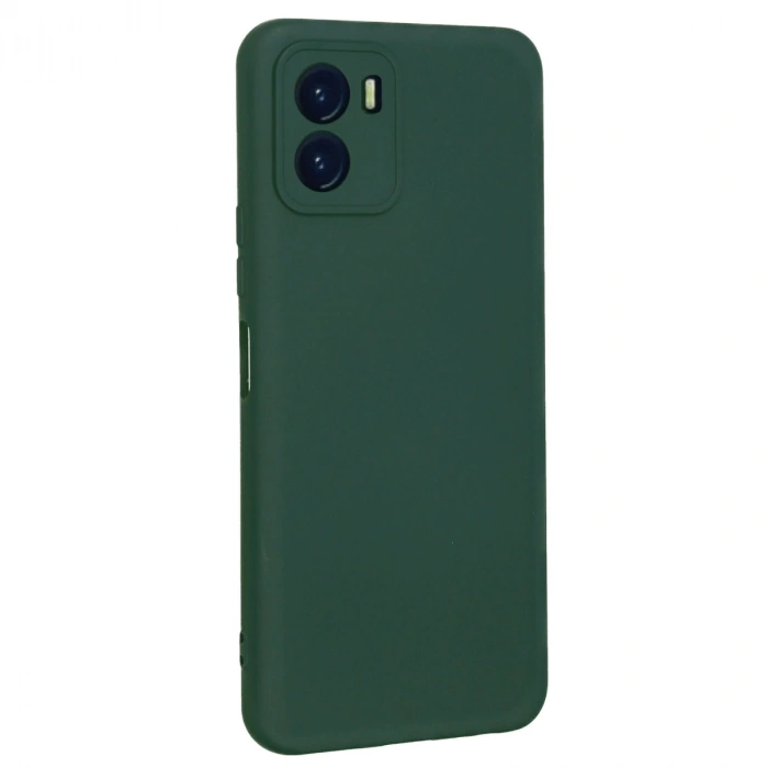 Vivo Y15s Kılıf Nano İçi Kadife Silikon - Koyu Yeşil