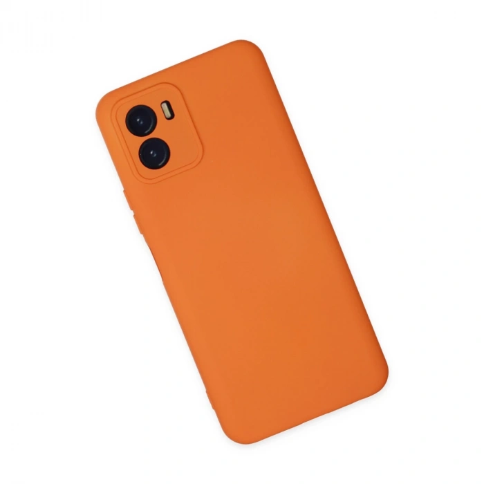 Vivo Y15s Kılıf Nano İçi Kadife Silikon - Turuncu