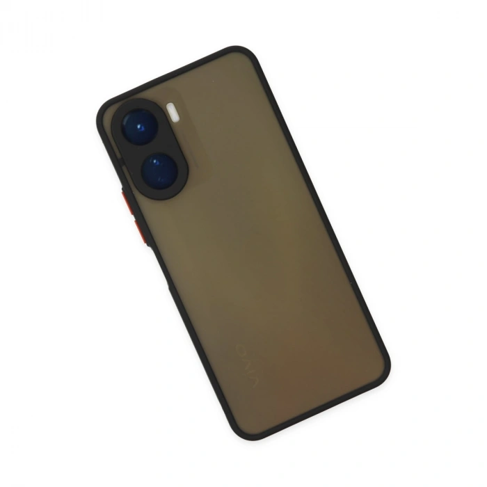 Vivo Y16 Kılıf Montreal Silikon Kapak - Siyah