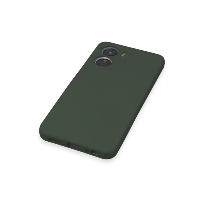 Vivo Y16 Kılıf Nano İçi Kadife Silikon - Koyu Yeşil