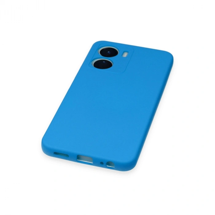 Vivo Y16 Kılıf Nano İçi Kadife Silikon - Mavi