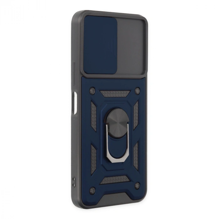 Vivo Y16 Kılıf Pars Lens Yüzüklü Silikon - Lacivert