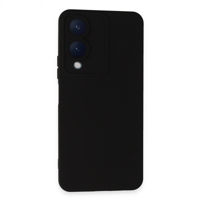 Vivo Y17s Kılıf Nano İçi Kadife Silikon - Siyah