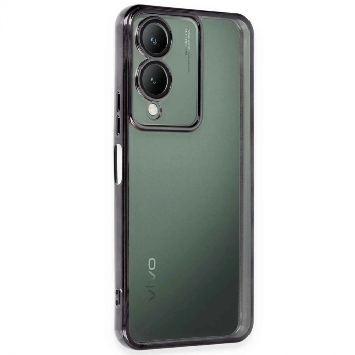 Vivo Y17s Kılıf Razer Lensli Silikon - Siyah