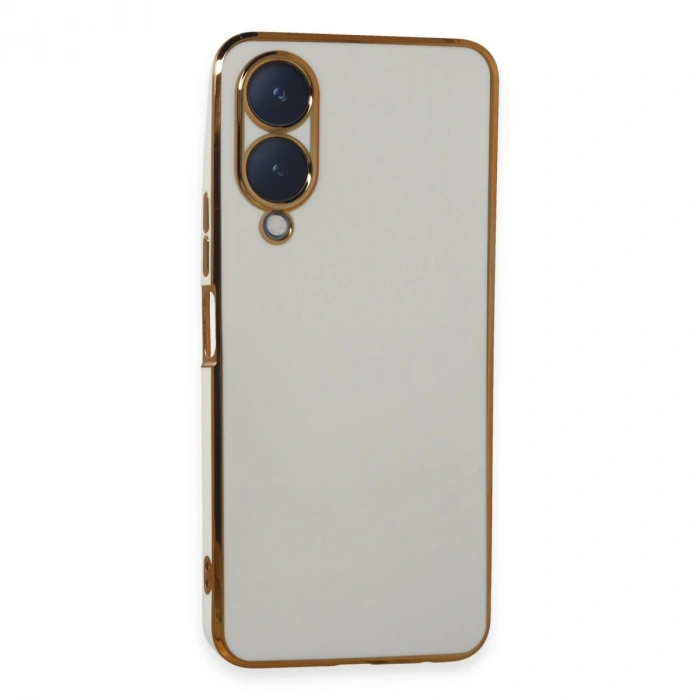 Vivo Y17s Kılıf Volet Silikon - Beyaz