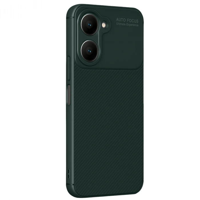 Vivo Y18 Kılıf Auto Focus Karbon Kapak - Koyu Yeşil