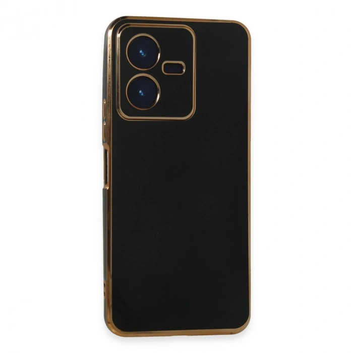 Vivo Y22 2022 Kılıf Volet Silikon - Siyah